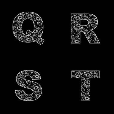 Çiçekli harfler üç