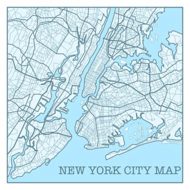 New York Mavi Afiş