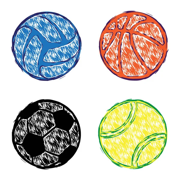 Kleur grunge ballen — Stockvector