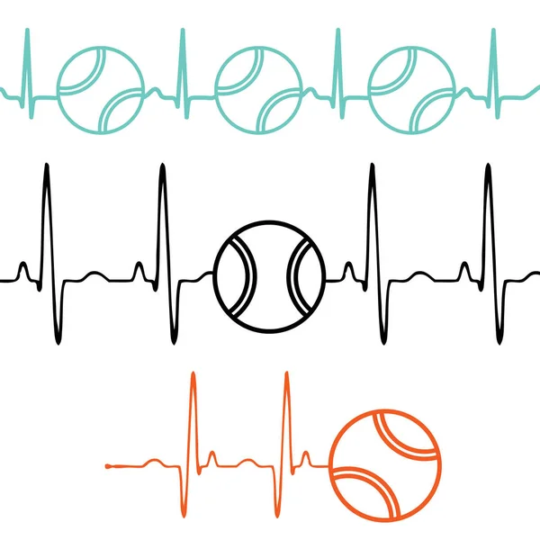 Pulsní tenisový míč — Stockový vektor