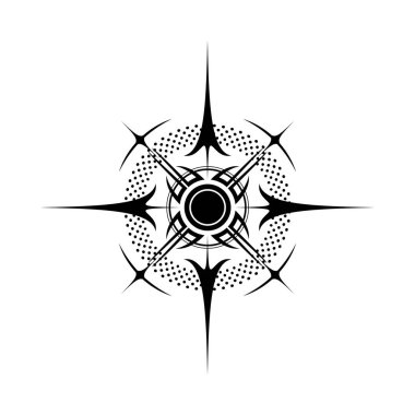 Rüzgar gül soyut siluet