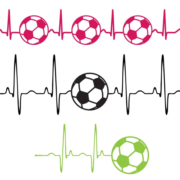 Pulse voetbal set — Stockvector