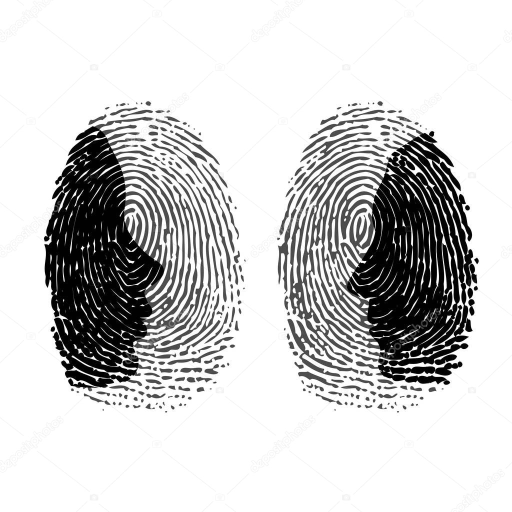 Man and woman fingerprint
