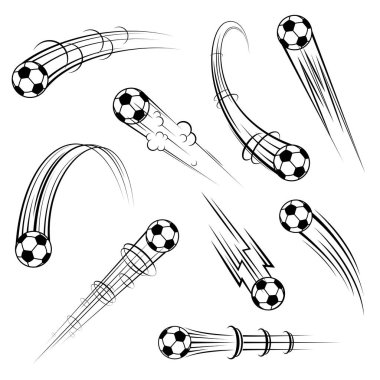 Futbol anahat hareket sembolleri ayarlayın