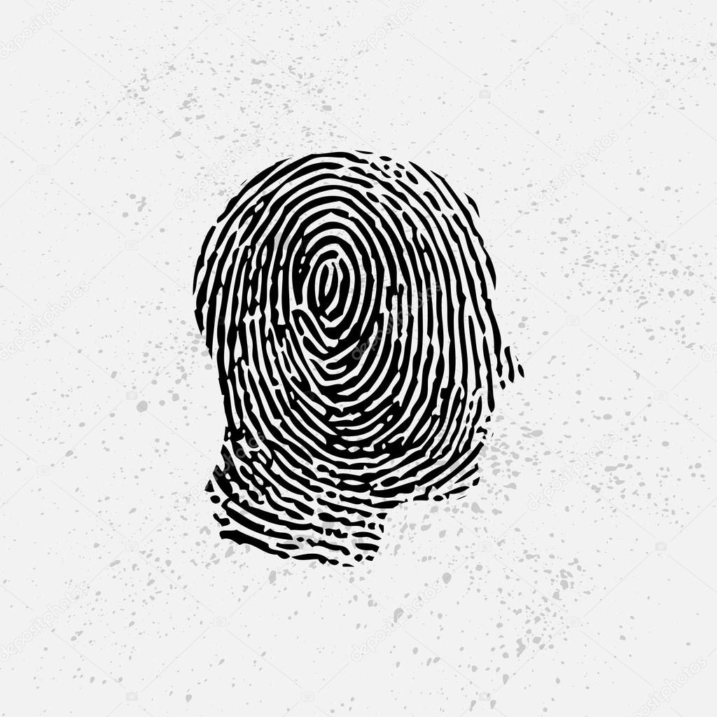 Face ID background with fingerprint