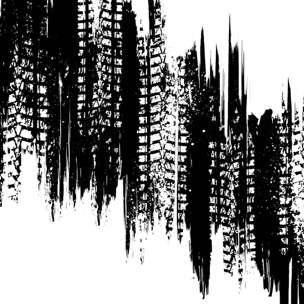 Pneu vertical blanc fond de piste — Image vectorielle
