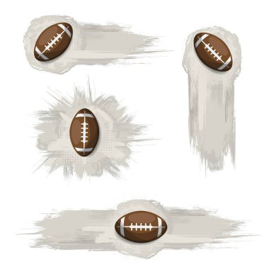 Kahverengi grunge Amerikan futbolu sembolleri