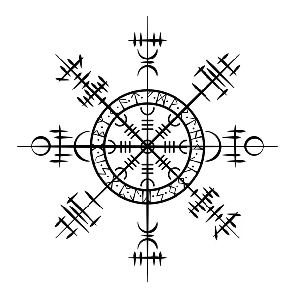 Grunge scandinavian viking tatoo objeto — Archivo Imágenes Vectoriales