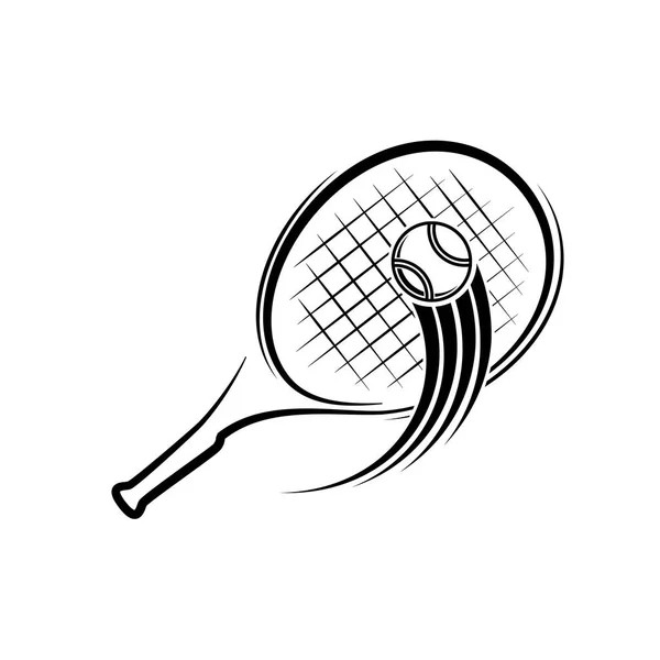 Tennis overzicht silhouet symbool achtergrond — Stockvector
