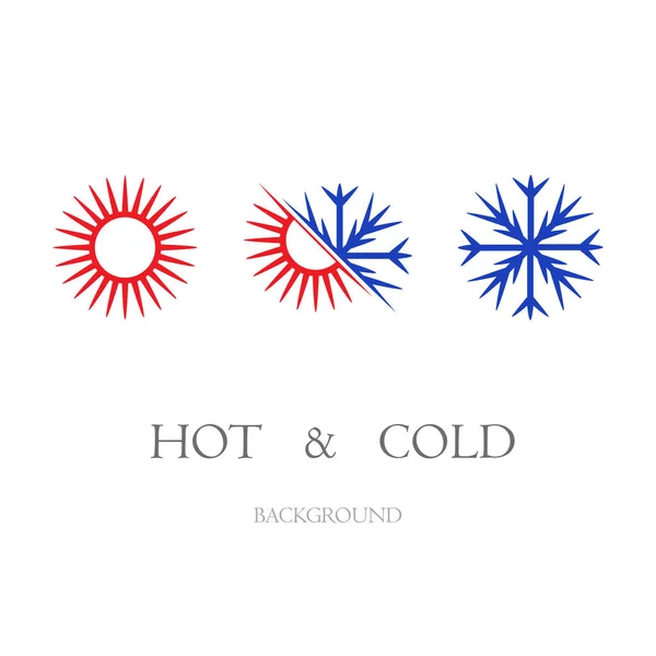 Conjunto de símbolos fríos y calientes — Archivo Imágenes Vectoriales