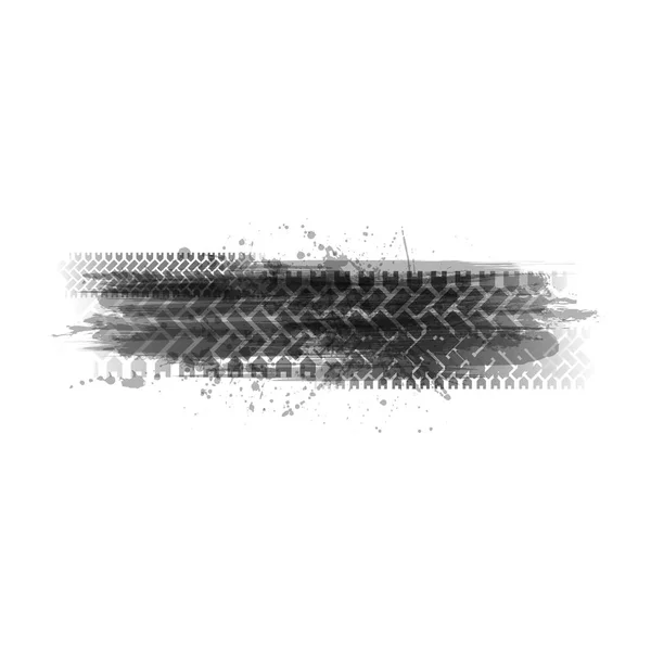 Pneumatico tracce cornice trasparente sfondo — Vettoriale Stock