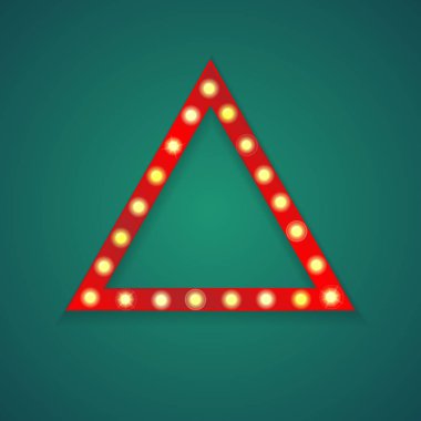 Kırmızı ışık üçgen çerçeve arka plan