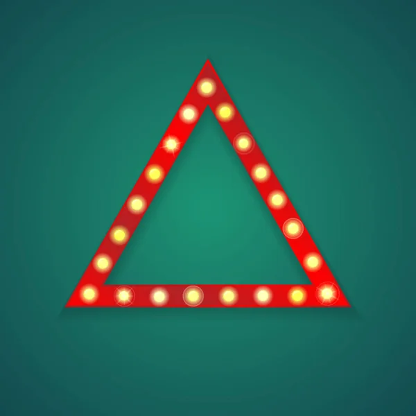 Rött ljus triangel ram bakgrund — Stock vektor