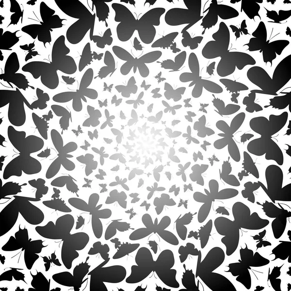 Butterflies background swirl with gradient — Stock Vector