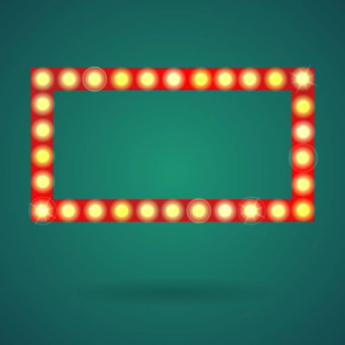 Kırmızı ışık dikdörtgen çerçeve arka plan