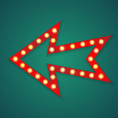 Kırmızı ışık ok çerçeve arka plan