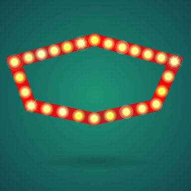 Kırmızı ampul çerçeve arka plan