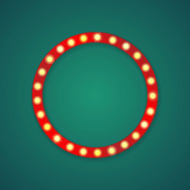 Kırmızı ışık daire çerçeve arka plan