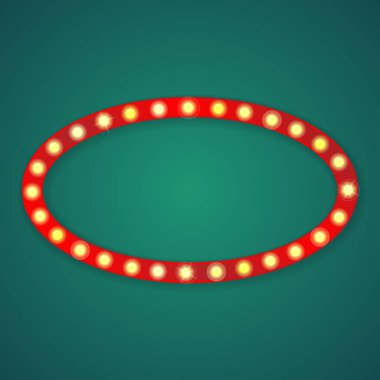 Kırmızı ışık elips çerçeve arka plan