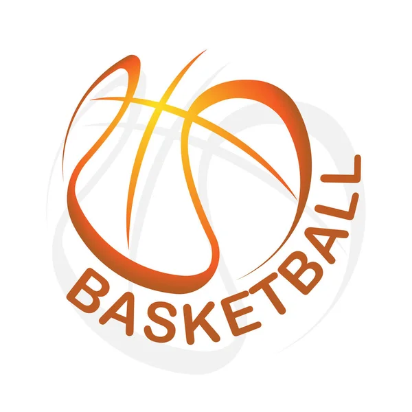 Basketball dégradé contour symbole fond — Image vectorielle