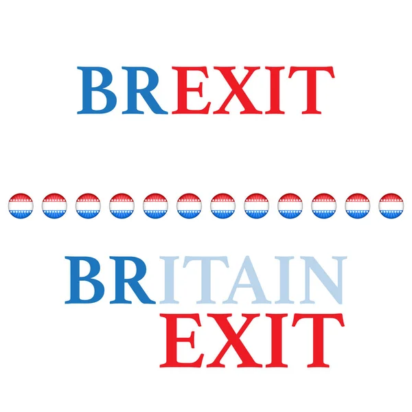 Brexit Text Hintergrund verschiedene Farben — Stockvektor
