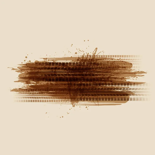 Grunge trace de pneu tache papier peint — Image vectorielle