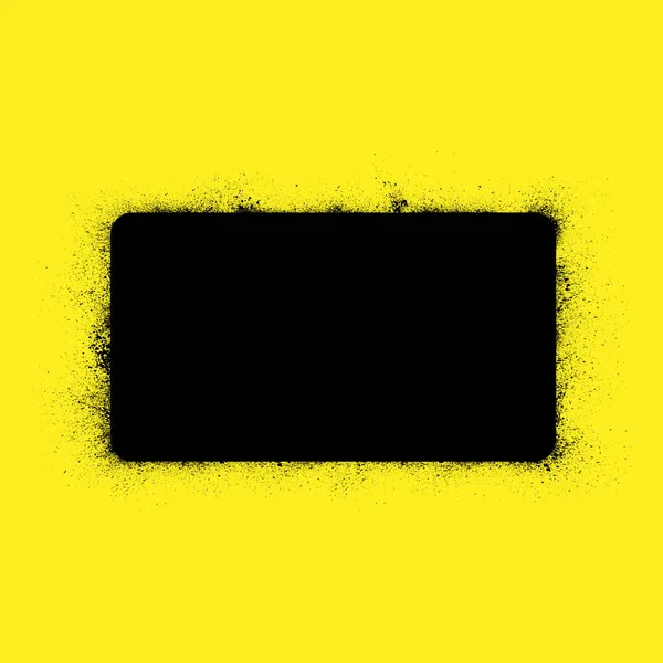 Fondo de marco rectángulo grunge negro — Archivo Imágenes Vectoriales