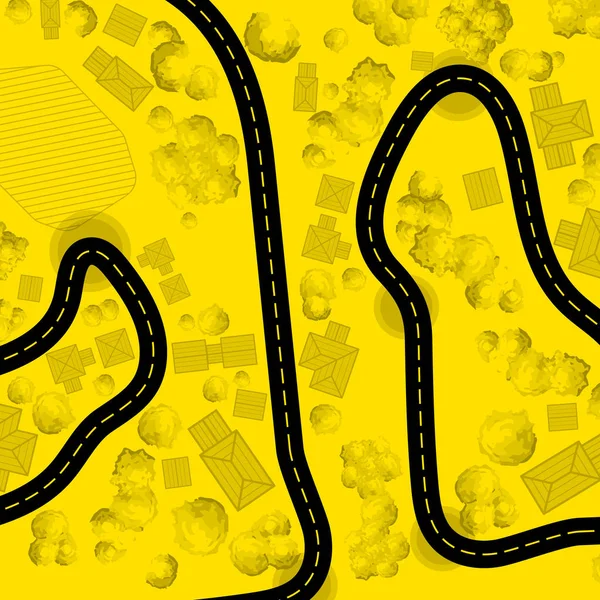 Abstrakt gul ras krets bakgrund — Stock vektor