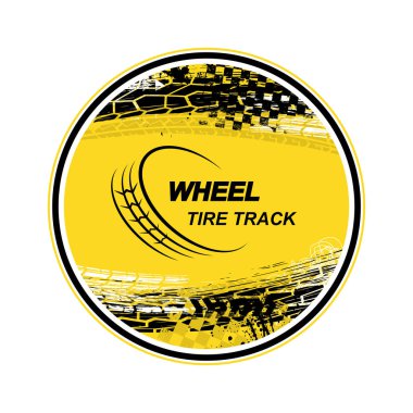 Daire lastik parça sarı arka plan