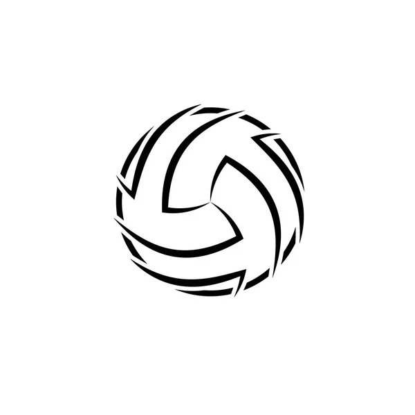 Volleyball abstract outline symbol — Stock Vector