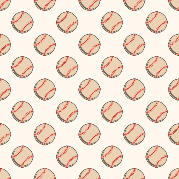 Fond de baseball couleur sans couture — Image vectorielle