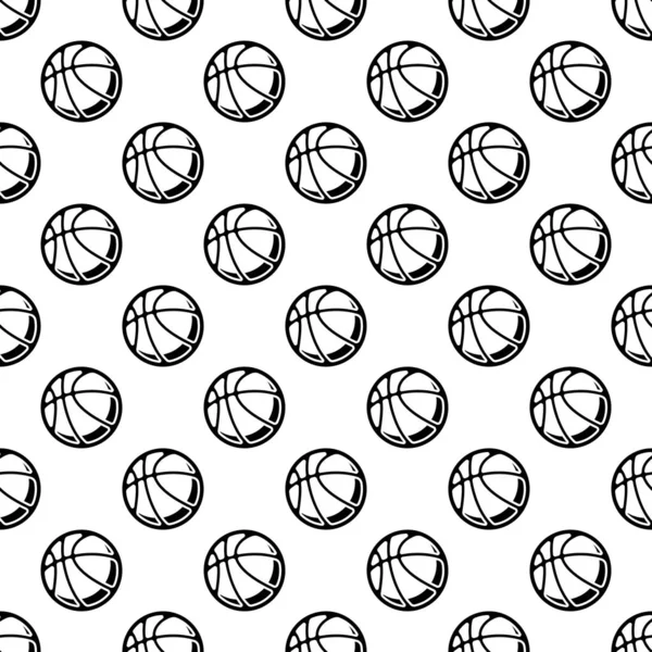 Seamless white basketball background — Stock Vector