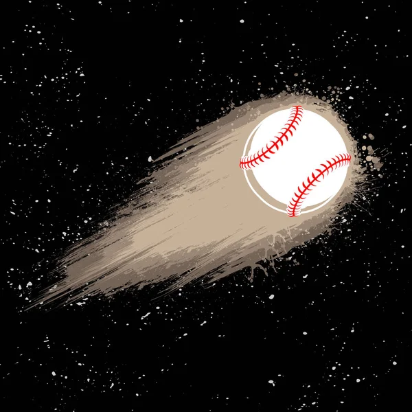 Space comet baseball background — Stock Vector