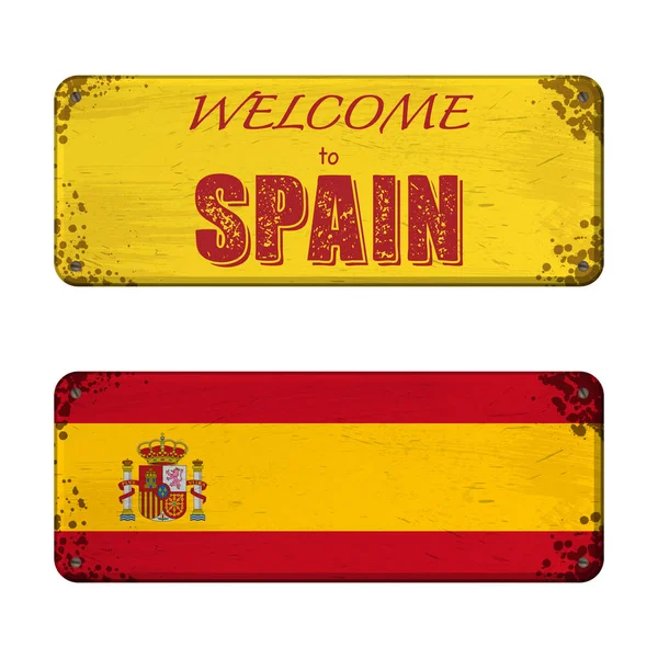 欢迎来到西班牙名牌 — 图库矢量图片