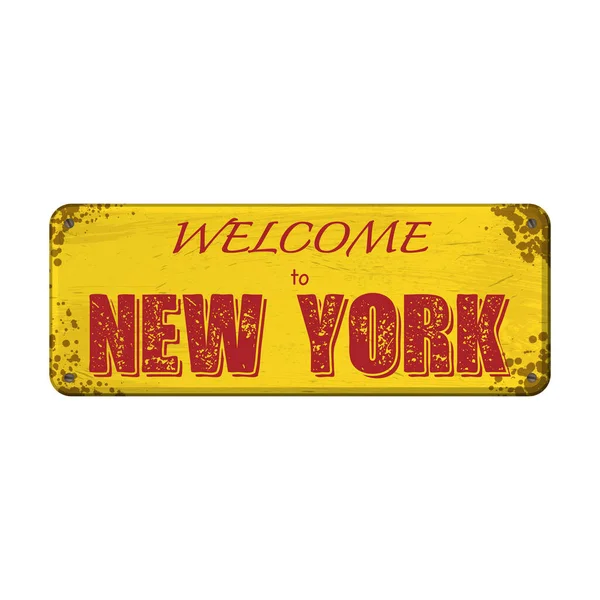 Welcome to New York board — Stock Vector