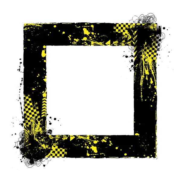 Square abstrakt grunge race ram — Stock vektor