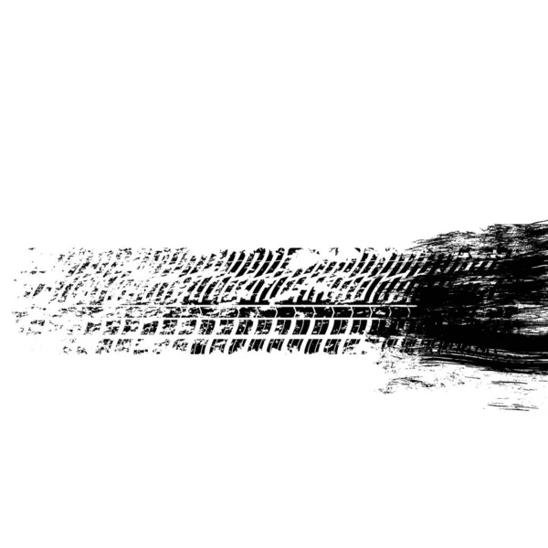 Grunge轮胎轨道线 — 图库矢量图片