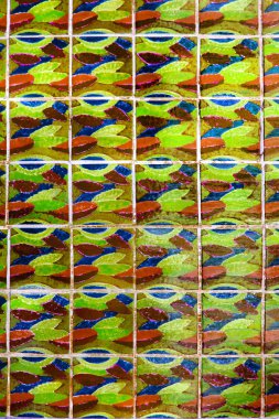 Güzel renkli oryantal desen tasarımı döşemesi