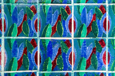 Güzel renkli oryantal desen tasarımı döşemesi