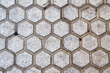 Çimento beşgen geçit dokusu