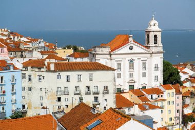 Lizbon'un panoramik manzarası, Portekiz