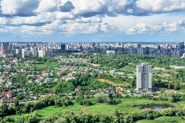 Letecký pohled na Kyjev, Ukrajina — Stock fotografie