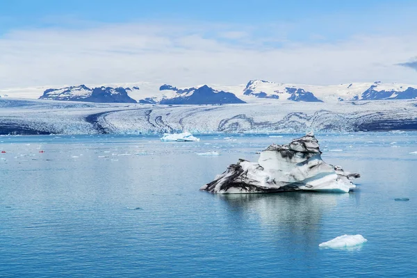 Bella Immagine Del Paesaggio Freddo Ghiacciaio Ghiacciato Laguna Baia — Foto Stock