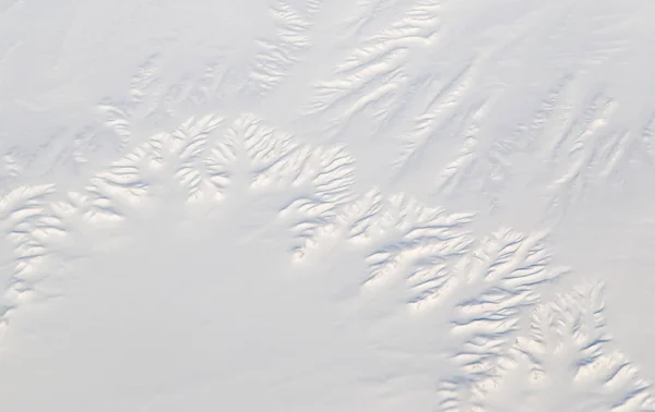 Karlı arazi. uçaktan görüntüleme — Stok fotoğraf