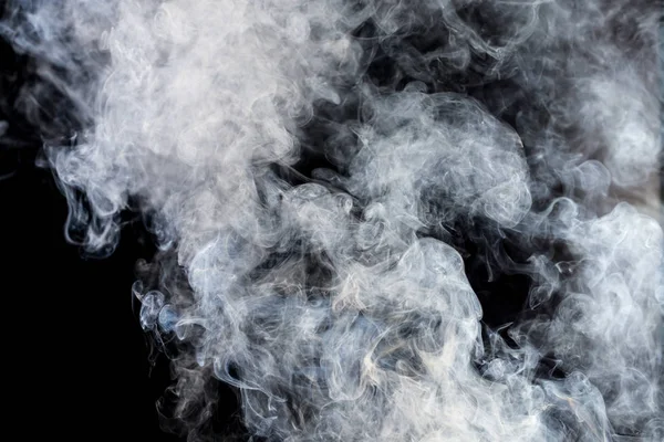 Humo Sobre Fondo Negro Foto Una Textura Abstracta — Foto de Stock