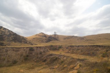 Kazakistan dağlarda. Sonbahar