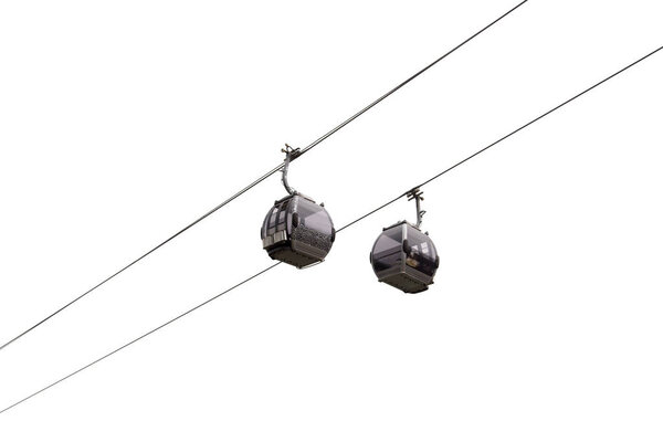 cableway in the mountains of Kazakhstan. Chimbulak