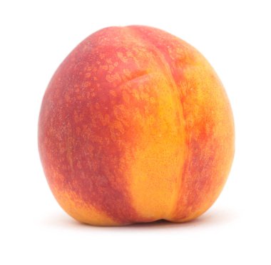 Beyaz arkaplanda şeftali