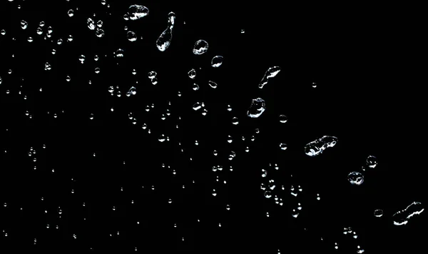 Water on a black background — Stock Photo, Image
