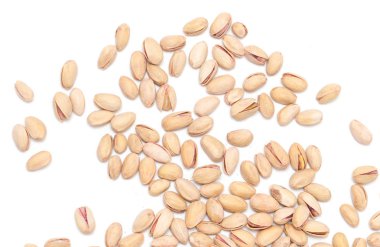 beyaz zemin üzerine Antep fıstığı. Kapat